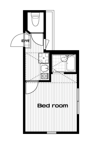 大山駅の賃貸 79,000円 間取り図