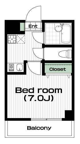高幡不動駅の賃貸 69,000円 間取り図