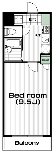 尾山台駅の賃貸 75,000円 間取り図