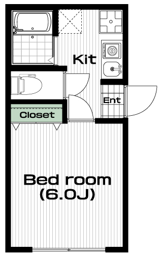 豪徳寺駅の賃貸 82,000円 間取り図