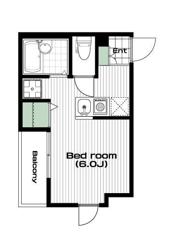 板橋本町駅の賃貸 75,000円 間取り図