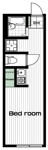 鶴川駅の賃貸 51,000円 間取り図