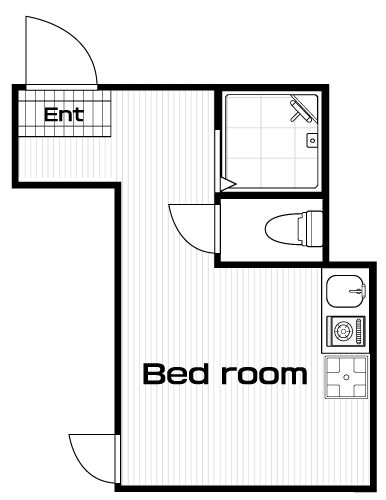 中野駅の賃貸 57,000円 間取り図