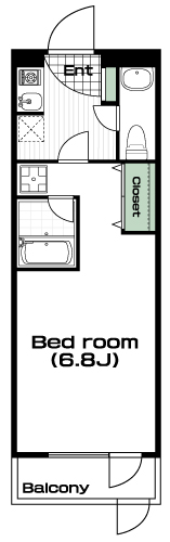 大塚・帝京大学駅の賃貸 52,900円 間取り図
