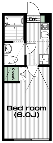 高幡不動駅の賃貸 57,000円 間取り図