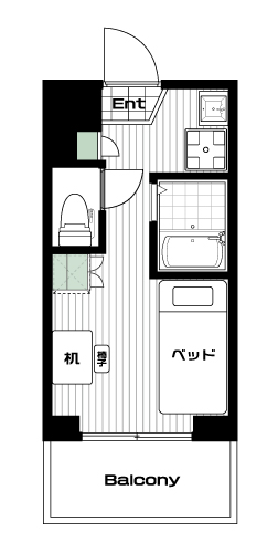 王子神谷駅の賃貸 61,000円 間取り図