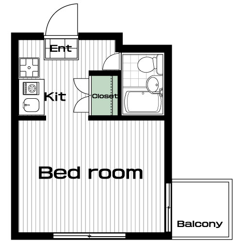 和田町駅の賃貸 47,000円 間取り図