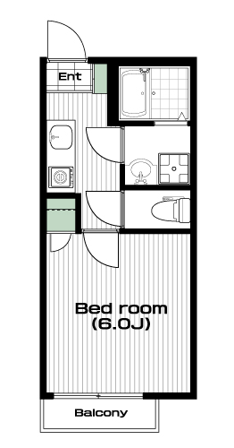 上福岡駅の賃貸 57,000円 間取り図