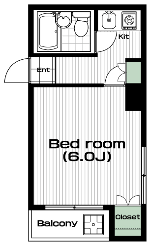 大井町駅の賃貸 65,000円 間取り図