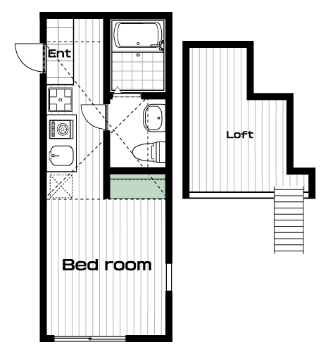 三ツ沢上町駅の賃貸 60,000円 間取り図