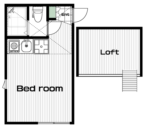 和田町駅の賃貸 51,000円 間取り図