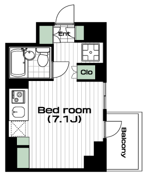 綱島駅の賃貸 75,000円 間取り図