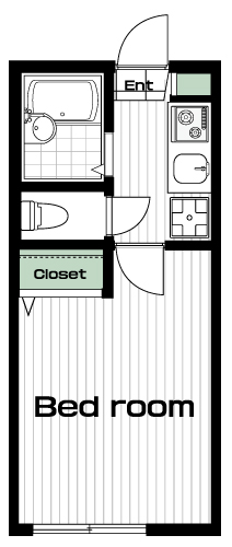 西武柳沢駅の賃貸 58,000円 間取り図