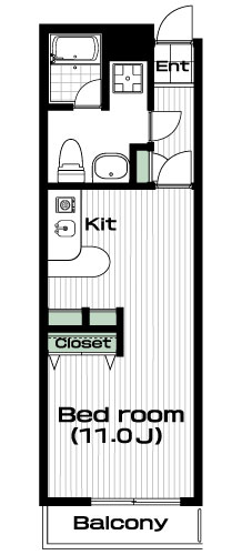 千歳船橋駅の賃貸 78,000円 間取り図