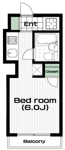 祖師ヶ谷大蔵駅の賃貸 59,000円 間取り図