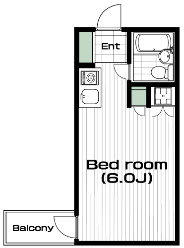 浜田山駅の賃貸 66,000円 間取り図