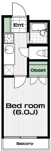 武蔵小金井駅の賃貸 52,000円 間取り図