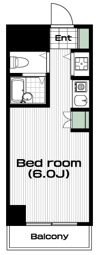 千歳烏山駅の賃貸 85,000円 間取り図