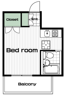 梅ヶ丘駅の賃貸 55,000円 間取り図