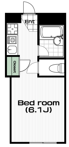 日吉駅の賃貸 60,000円 間取り図