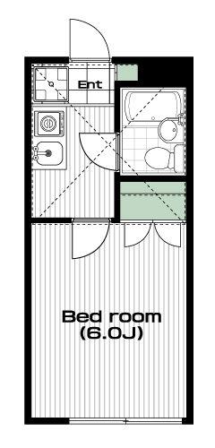和光市駅の賃貸 47,000円 間取り図