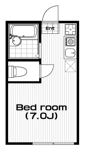 中野駅の賃貸 69,000円 間取り図