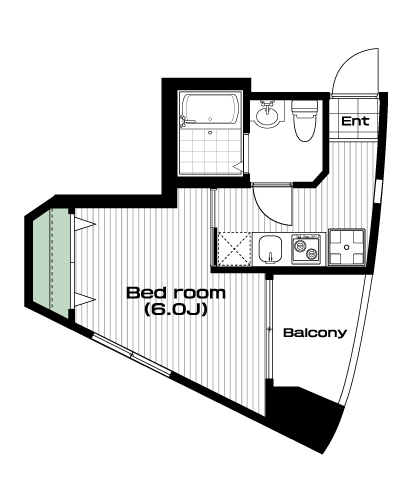 池袋駅の賃貸 87,000円 間取り図