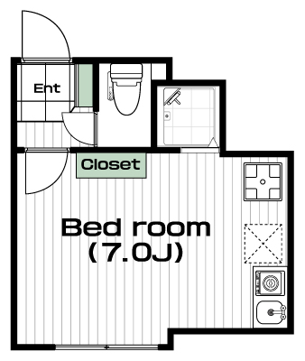 成城学園前駅の賃貸 65,000円 間取り図