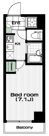 大崎駅の賃貸 90,000円 間取り図