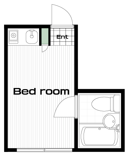 梅ヶ丘駅の賃貸 43,000円 間取り図