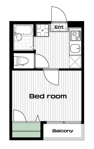 千川駅の賃貸 60,000円 間取り図