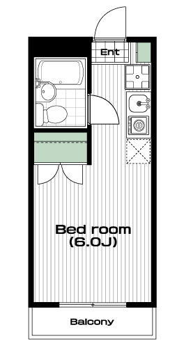 新板橋駅の賃貸 57,000円 間取り図