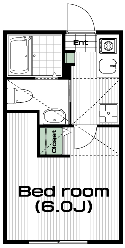 橋本駅の賃貸 56,000円 間取り図