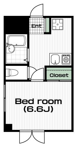 南大沢駅の賃貸 44,000円 間取り図