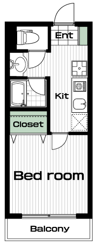 青葉台駅の賃貸 64,000円 間取り図