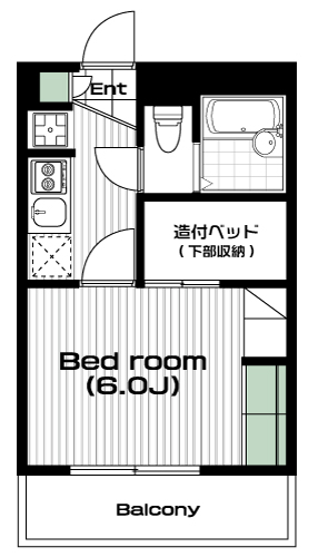 日野駅の賃貸 55,000円 間取り図