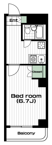 三ツ沢上町駅の賃貸 53,000円 間取り図