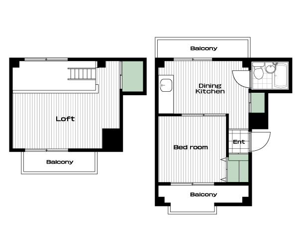 ひばりヶ丘駅の賃貸 46,000円 間取り図