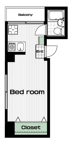 早稲田駅の賃貸 60,000円 間取り図