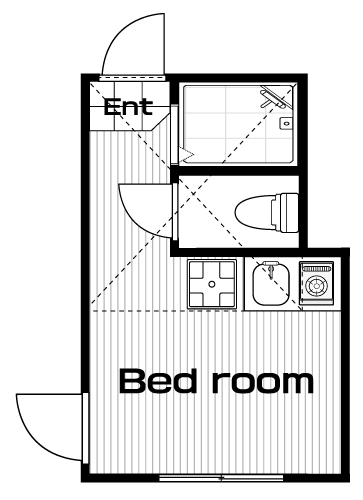 明大前駅の賃貸 66,000円 間取り図