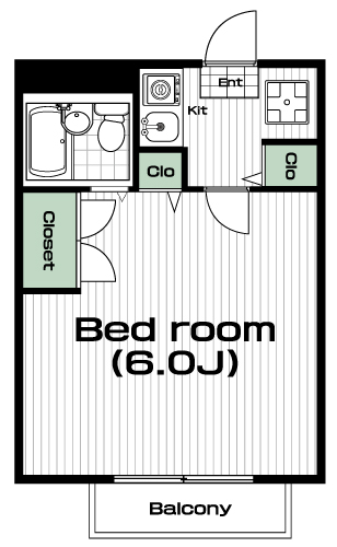 生田駅の賃貸 40,000円 間取り図
