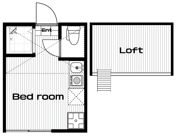 蒲田駅の賃貸 58,000円 間取り図