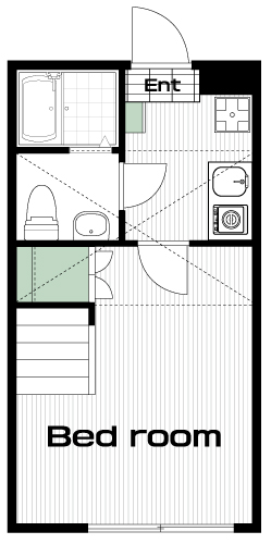 大塚・帝京大学駅の賃貸 62,000円 間取り図
