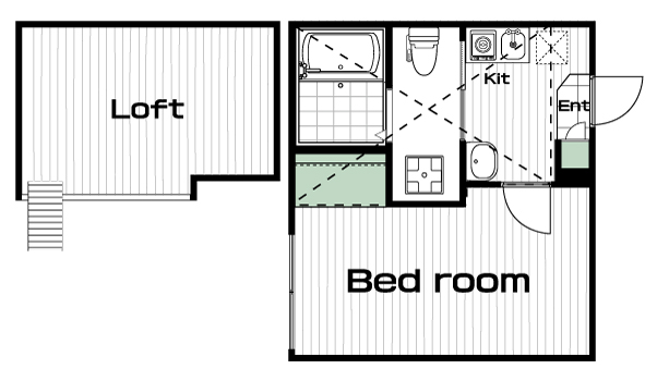白楽駅の賃貸 70,000円 間取り図