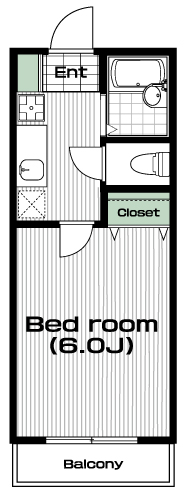 千歳烏山駅の賃貸 54,000円 間取り図
