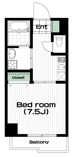 上北沢駅の賃貸 73,000円 間取り図