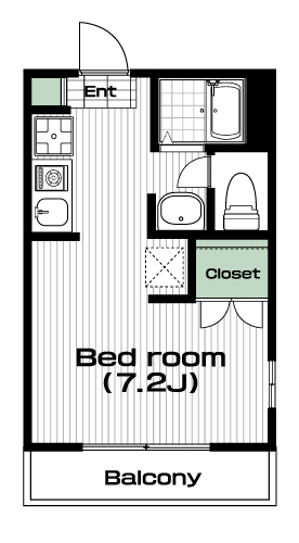 用賀駅の賃貸 73,000円 間取り図