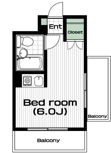 西八王子駅の賃貸 35,000円 間取り図