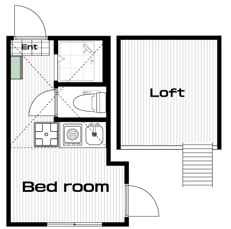 三軒茶屋駅の賃貸 71,000円 間取り図