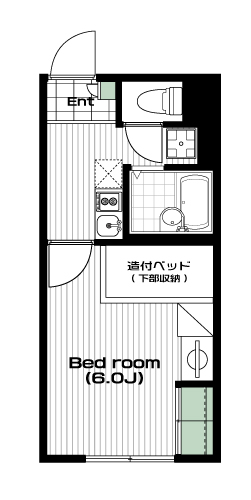 鶴ヶ島駅の賃貸 47,000円 間取り図